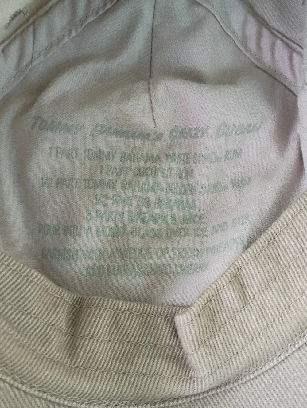 Tommy Bahama Adjustable Cap RELAX Hat Marlin Logo 100% Cotton Beige Breathable